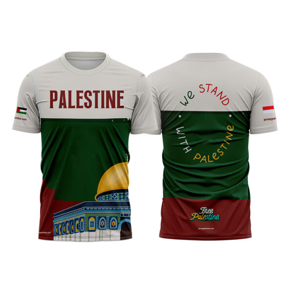 Jersey “We Stand With Palestine” | Premium Dry Fit Brazil | Bayar di Tempat (COD)